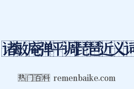诸敏庵弹平调琵琶近义词是什么意思的图片